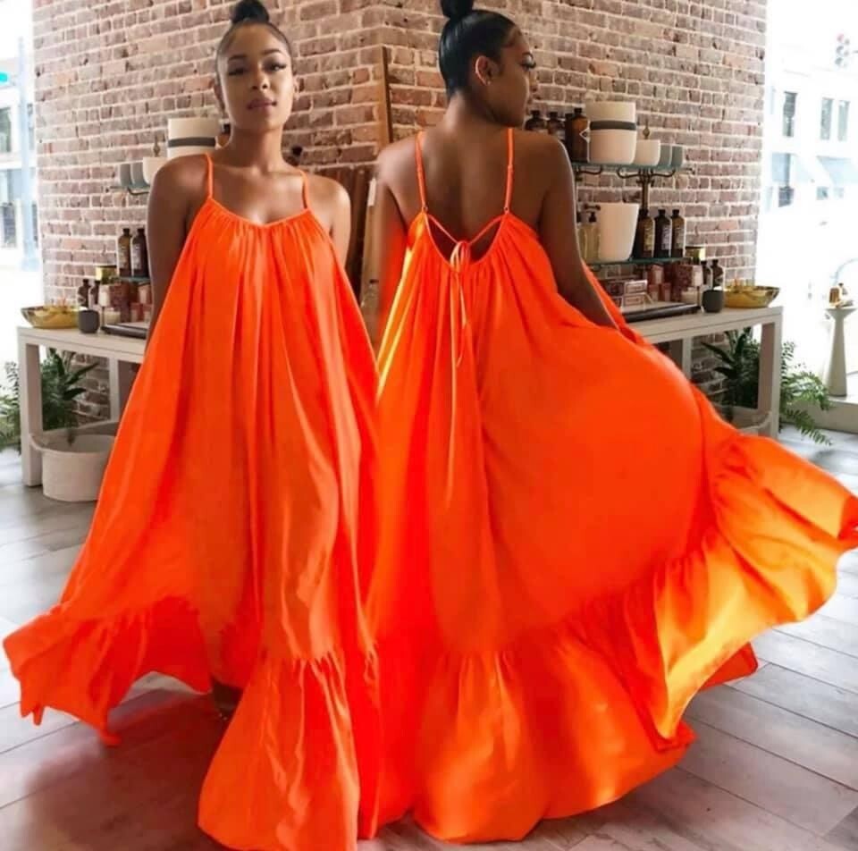 Orange Swing Dress