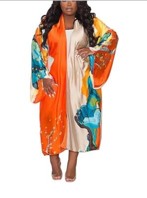 orange  base Kimono