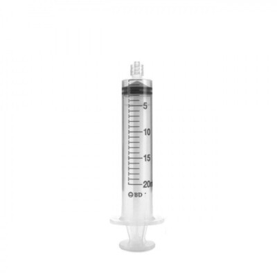 JERINGA SIN AGUJA 20 ML PZA DL