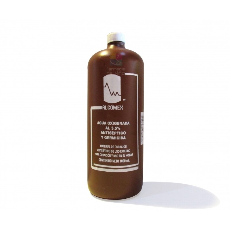 AGUA OXIGENADA AL 2.5- 3.5% FCO 1000 ML ALCOMEX