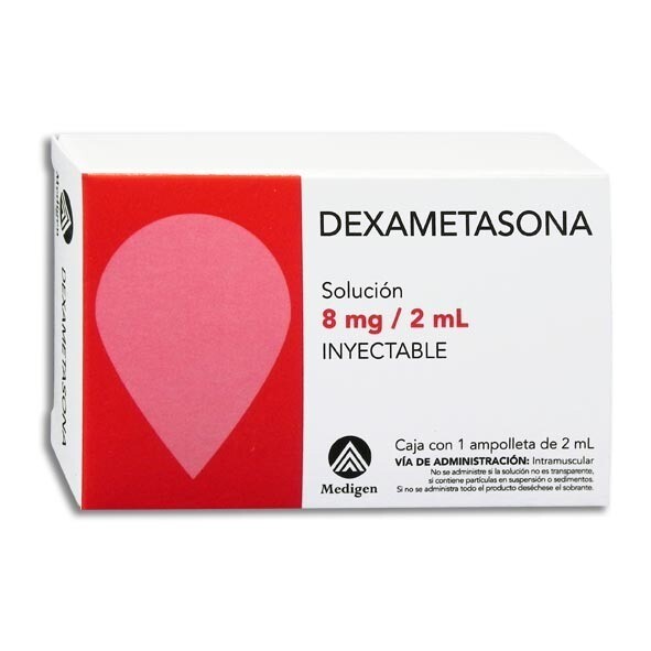 DEXAMETASONA 8 MG/2 ML AMP MEDIGEN