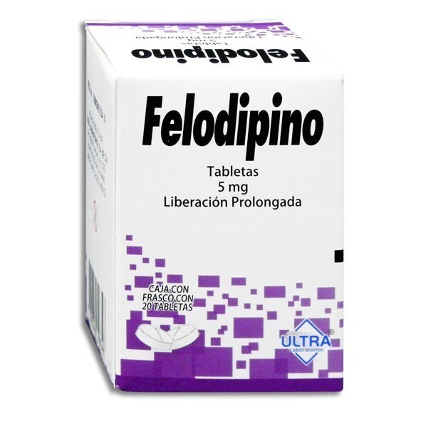 FELODIPINO 5 MG 20 TAB ULTRA