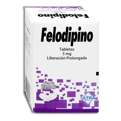 FELODIPINO 5 MG 20 TAB ULTRA
