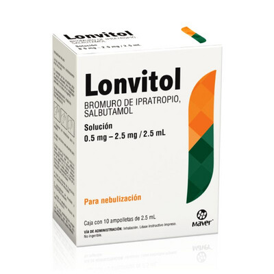 LONVITOL 0.5-2.5 MG/2.5 ML 10 AMP PARA NEBULIZAR