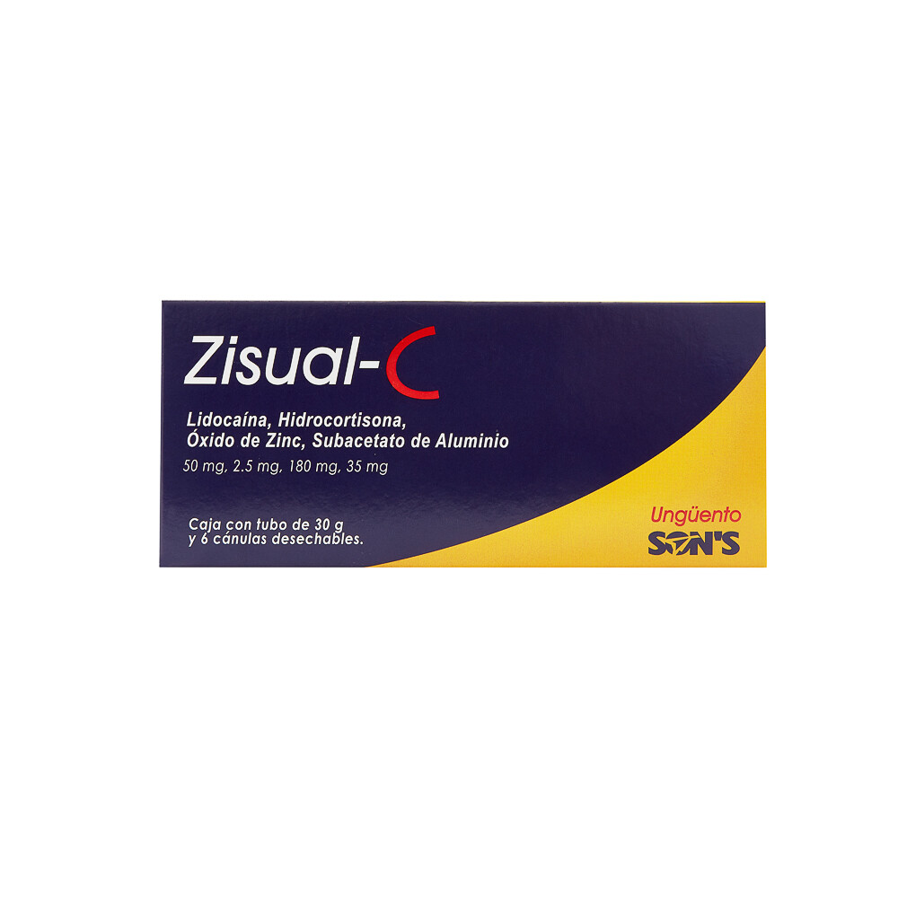 ZISUAL-C 50/2.5/180/35 MG/G 6 APLICICADORES UNG 30 G
