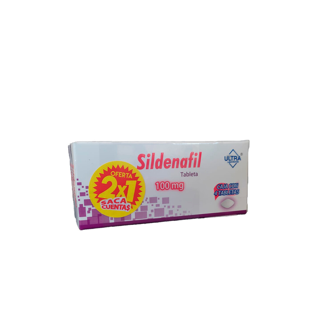 SILDENAFIL 100 MG 4 TAB 2X1 ULTRA