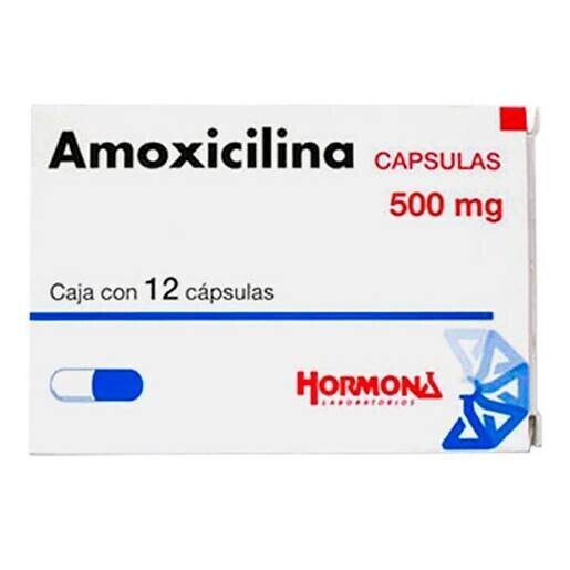 AMOXICILINA 500 MG 12 CAP HORMONA