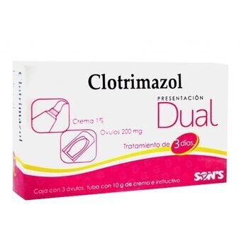 CLOTRIMAZOL DUAL 200 MG 3 OVULOS