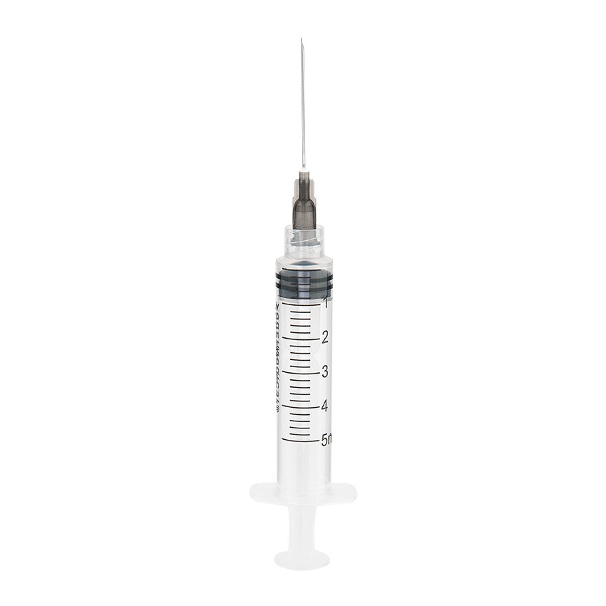 JERINGA 5 ML NEGRA 22GX32MM PZA SENSI MEDICAL