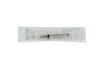 JERINGA 3 ML NEGRA 22GX32MM PZA BD PLASTIPAK