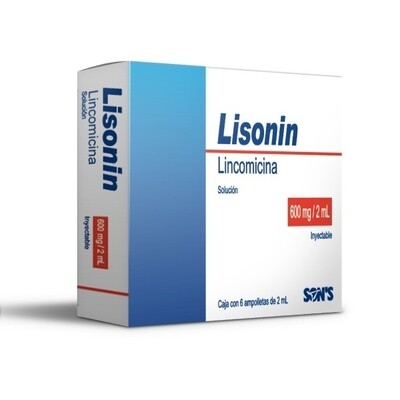 LISONIN ADULTO 600 MG/2 ML 6 AMP IM, IV, PRAL