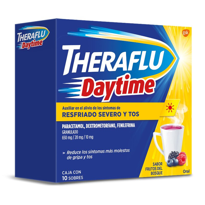 THERAFLU DAYTIME CJA 10 SOB FRUTOS DEL BOSQUE