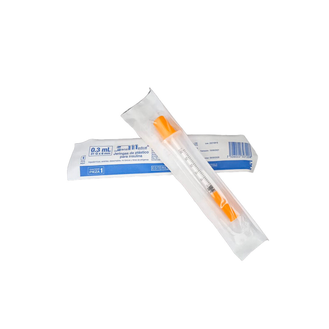 JERINGA INSULINA 0.3 ML 31GX6MM PZA SENSI MEDICAL