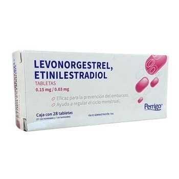 LEVONORGESTREL, ETINILESTRADIOL 0.15/0.03 MG 28 TAB PERRIGO