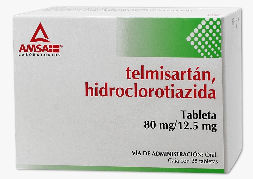 TELMISARTAN, HIDROCLOROTIAZIDA 80/12.5 MG 28 TAB AMSA