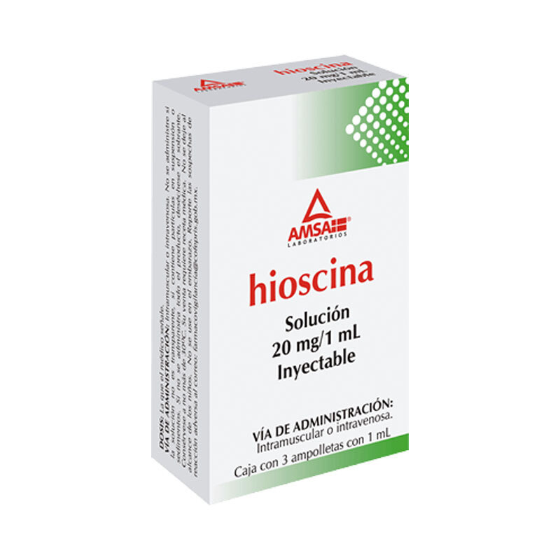 HIOSCINA 20 MG/1 ML IM, IV 3 AMP AMSA