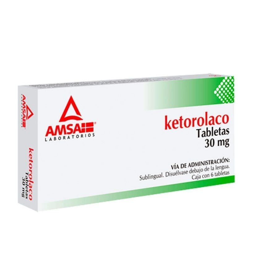KETOROLACO 30 MG 6 TAB SL AMSA