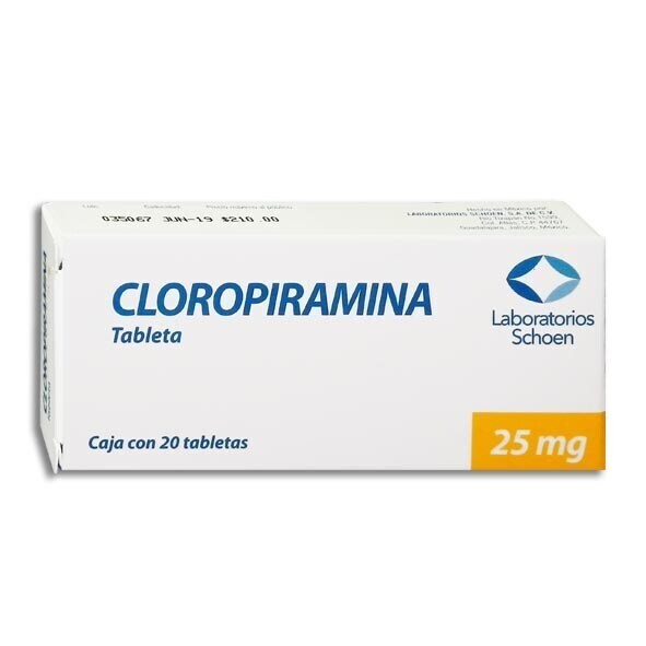 CLOROPIRAMINA 25 MG 20 TAB SCHOEN