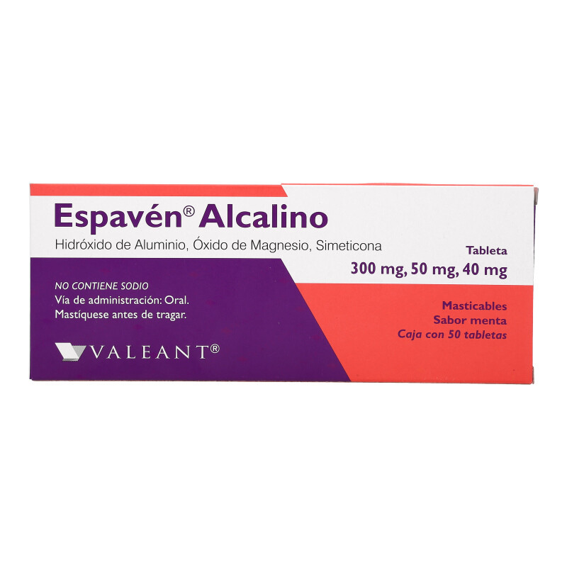 ESPAVEN ALCALINO 300/50/40 MG 50 TAB MAST