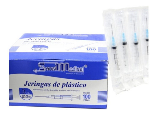 JERINGA 3 ML AZUL 23GX25MM 100 PZAS SENSIMEDICAL