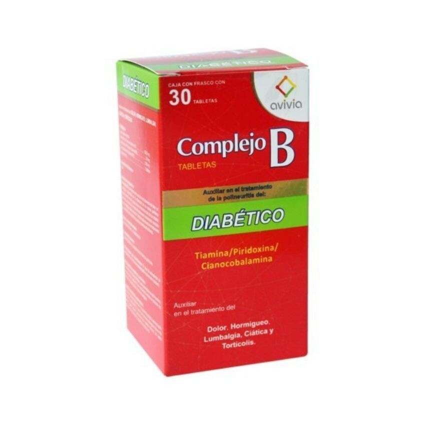 COMPLEJO B DIABÉTICO 100/5/.05 MG 30 TAB AVIVIA