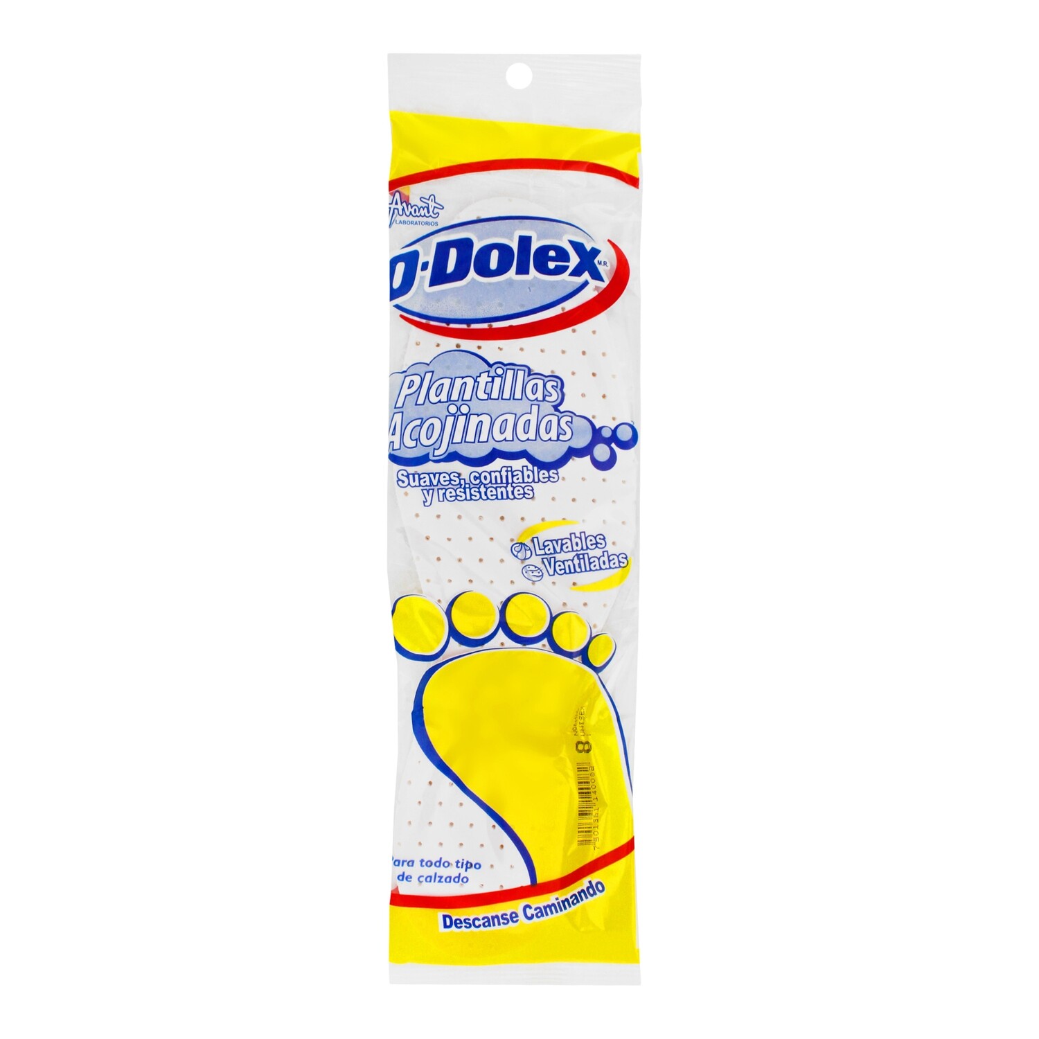 PLANTILLA ACOJINADA NO. 8 O-DOLEX NORMAL PAR UNISEX