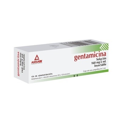 GENTAMICINA 160 MG/2 ML AMP AMSA