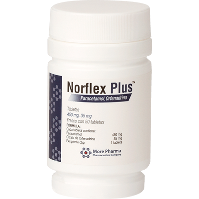 NORFLEX PLUS 450/35 MG 50 TAB