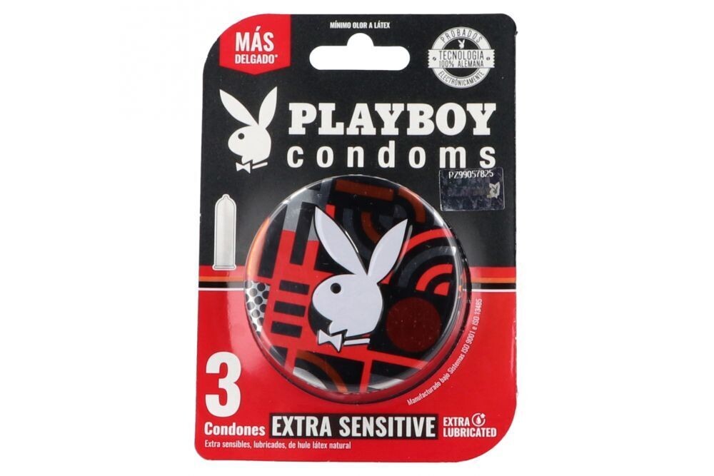 CONDONES PLAYBOY EXTRA SENSITIVE LATA 3 PZAS