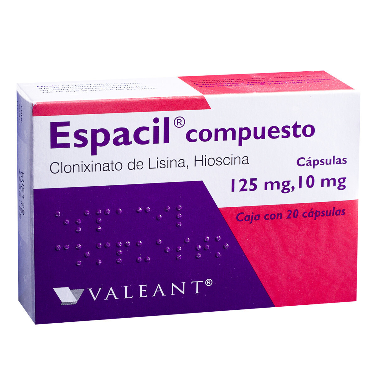 ESPACIL COMPUESTO 125/10 MG 20 CAP