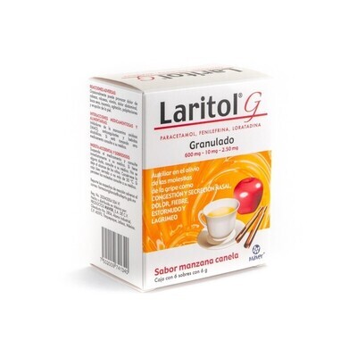 LARITOL G 600/10/2.50 MG 6 SOB GRAN