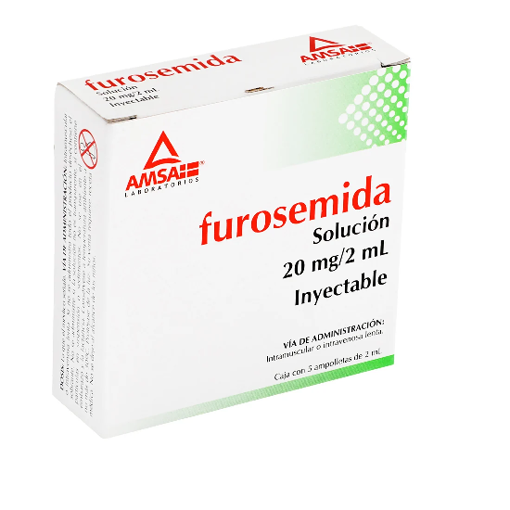 FUROSEMIDA 20 MG/2 ML IM, IV AMSA