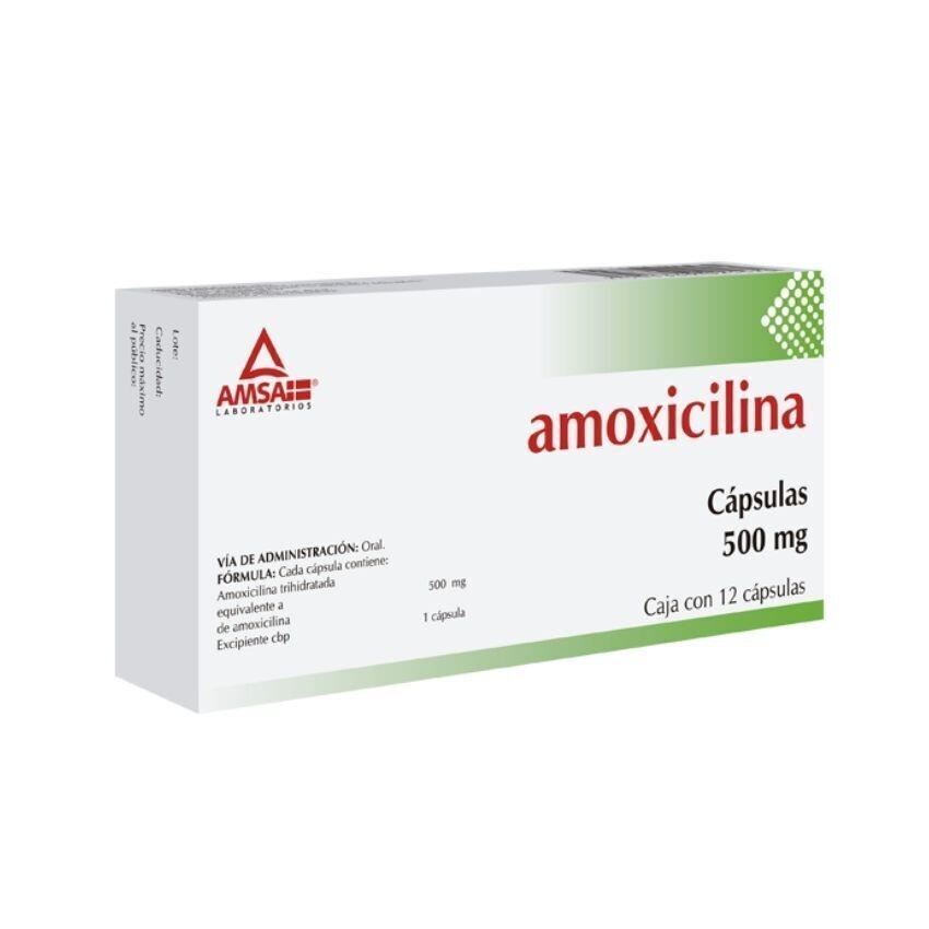 AMOXICILINA 500 MG 12 CAP AMSA