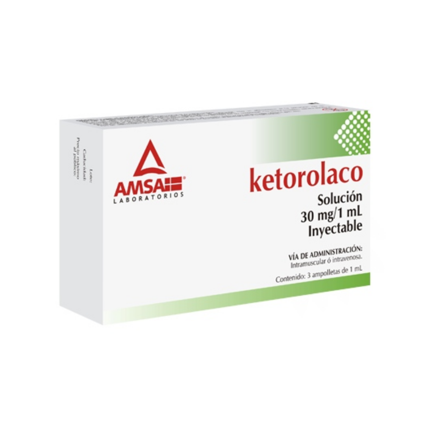 KETOROLACO 30 MG/1 ML 3 AMP AMSA