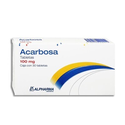 ACARBOSA 100 MG 30 TAB ALPHARMA