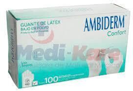 GUANTE GRANDE NO ESTERIL 100 PZAS AMBIDERM CONFORT
