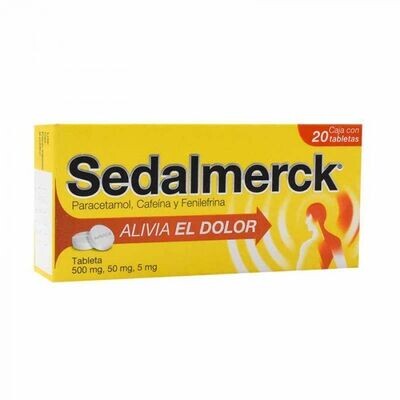 SEDALMERCK 500/50/2 MG 20 TAB