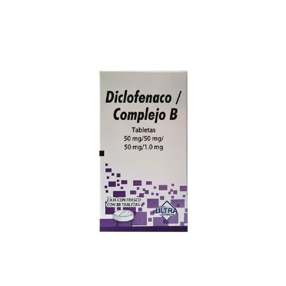 DICLOFENACO/COMPLEJO B 50/1.0 MG 30 TAB ULTRA