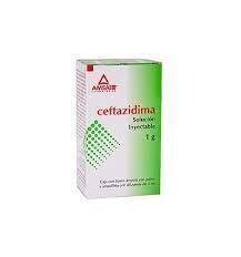 CEFTAZIDIMA 1 G/3 ML IM, IV FCO AMP AMSA