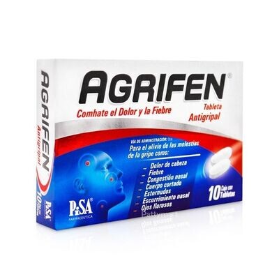 AGRIFEN 500/25/5/4 MG 10 TAB