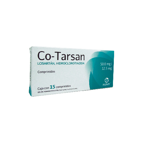 CO-TARSAN 50/12.5 MG 15 TAB