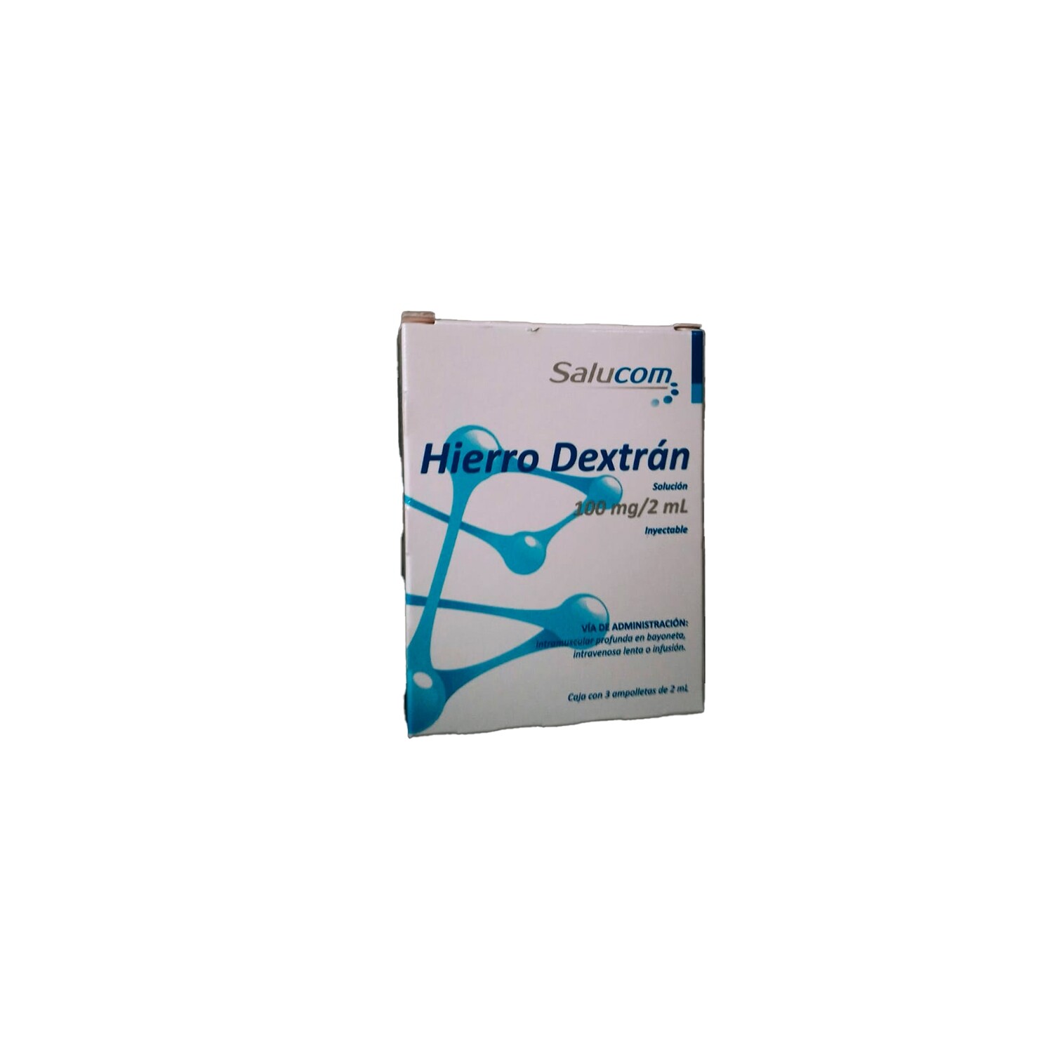 HIERRO DEXTRAN 100 MG/2 ML 3 AMP SALUCOM