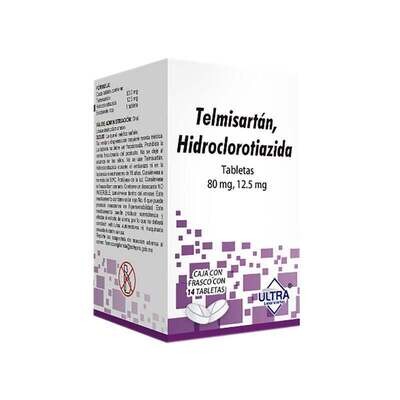 TELMISARTAN, HIDROCLOROTIAZIDA 80/12.5 MG 14 TAB ULTRA