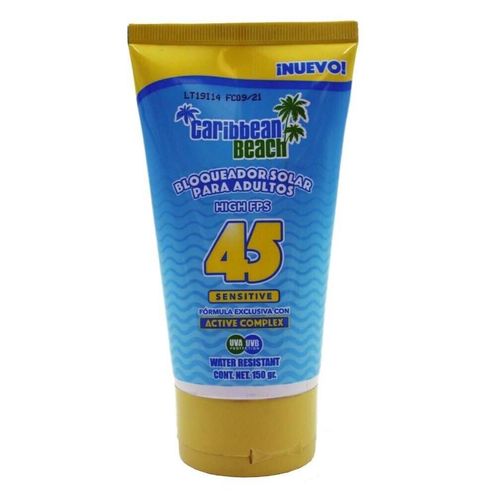 BLOQUEADOR SOLAR ADULTOS FPS 45 CMA 150 G CARIBBEAN BEACH