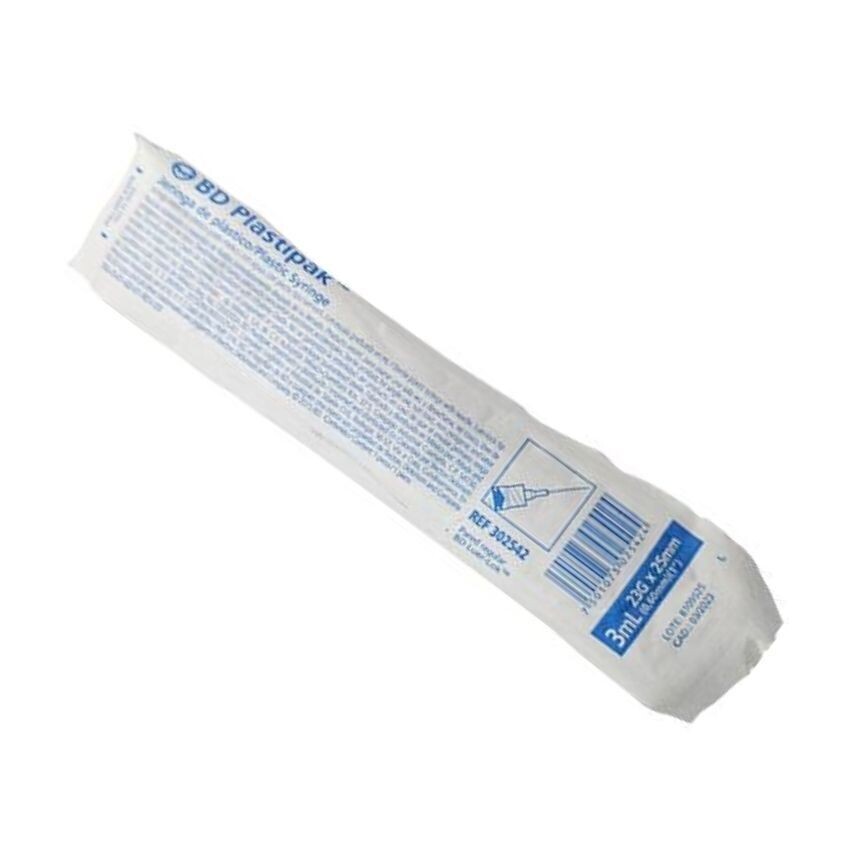 JERINGA 3 ML AZUL 23GX25MM PZA BD PLASTIPAK