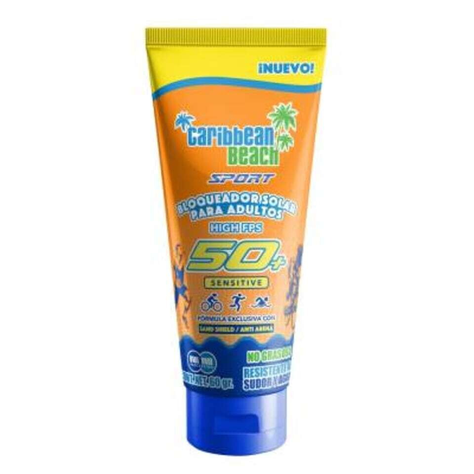 BLOQUEADOR SOLAR ADULTOS SPORT 50+ TUBO 150 G CARRIBEAN BEACH
