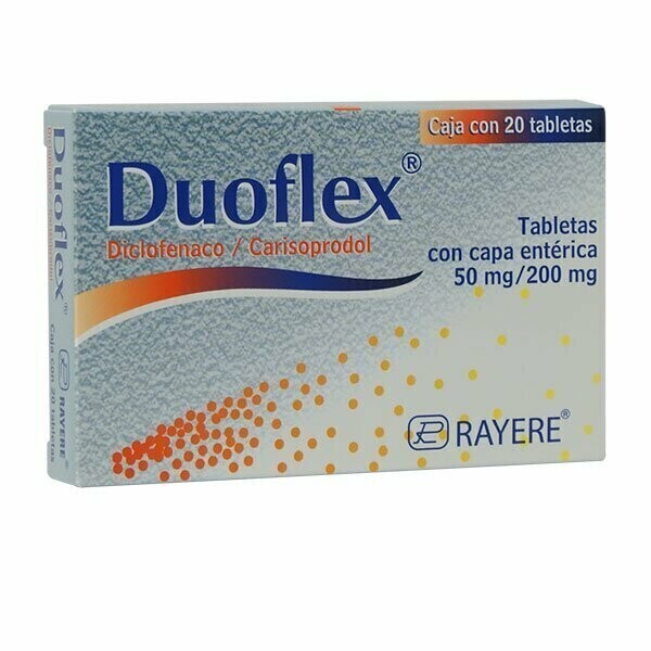 CARISOPRODOL, DICLOFENACO 50/200 MG 20 TAB RAYERE