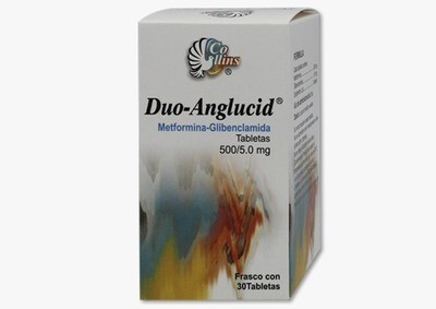 DUO ANGLUCID 500/5 MG 30 TAB