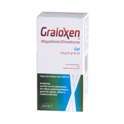GRALOXEN 8/1 G/100 ML SUSP GEL 250 ML