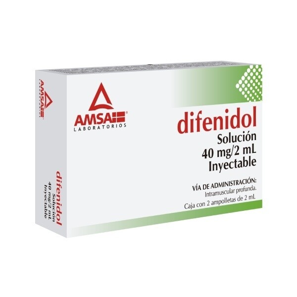 DIFENIDOL 40 MG/2ML IM 2 AMP AMSA